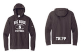 NKDR1499 Nike Club Fleece Sleeve Swoosh Pullover F/B Hoodie