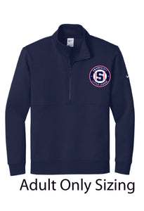 NKDX6718 Nike Club Fleece Sleeve Swoosh 1/2-Zip SLL